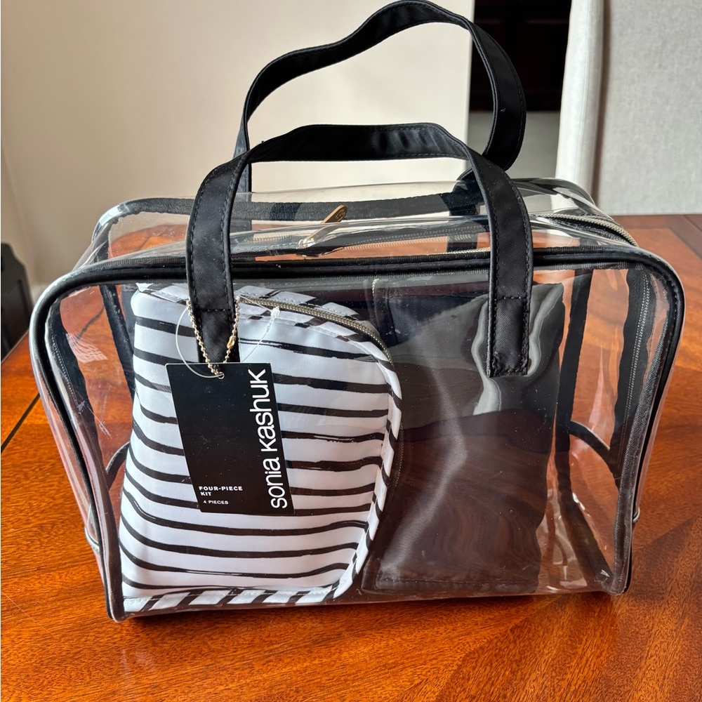 Sonia Kashuk Black and White Striped Travel Kit